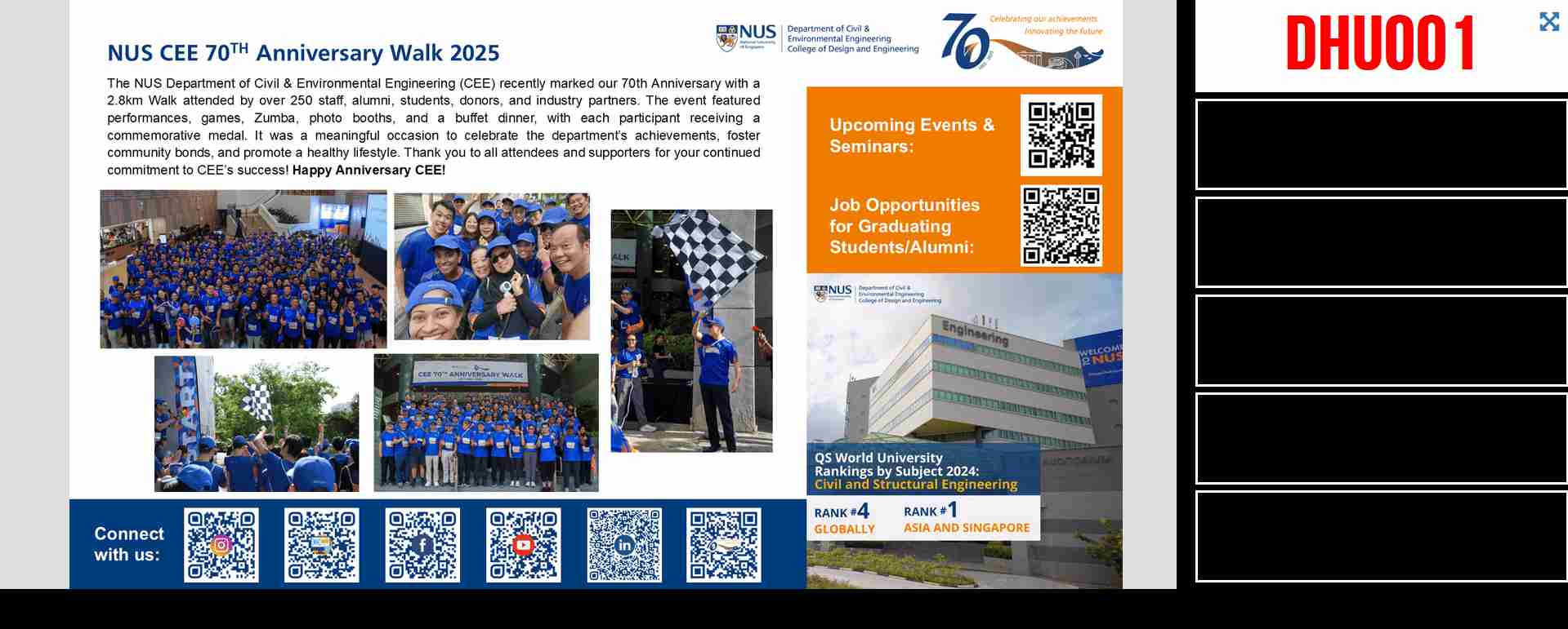 NUS Digital Token Display Screen