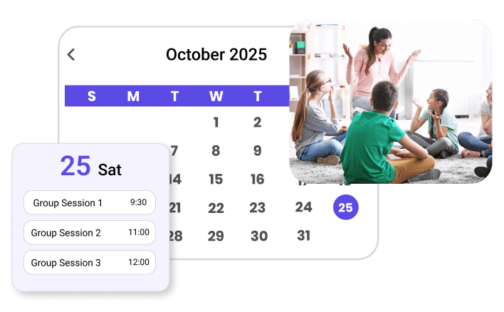 Group session and supervision scheduling
